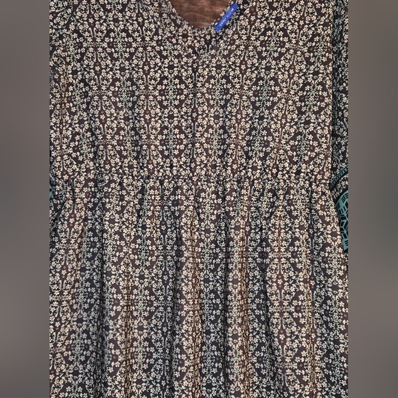 SWEET CLAIRE, 1X, Black, Floral Print,  Dress - Picture 5 of 6